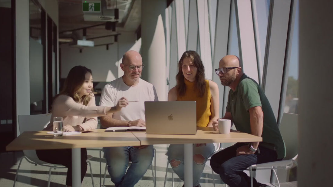 Prosper Digital team collaborating in the studio — homepage hero loop