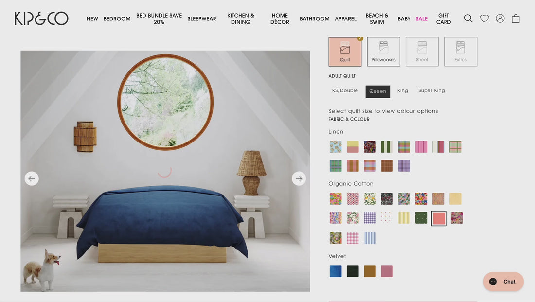 Kip&Co 3D bed builder walkthrough